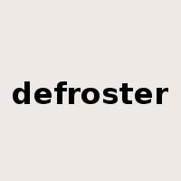 defroster是什么意思