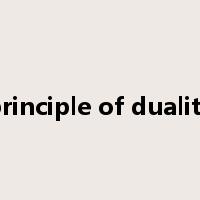 principle of duality是什么意思