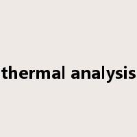 thermal analysis是什么意思