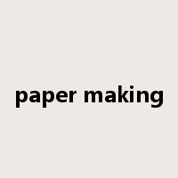 paper making是什么意思