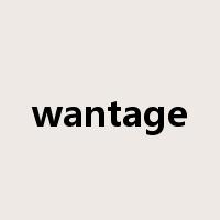 wantage是什么意思