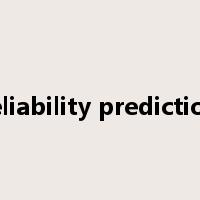 reliability prediction是什么意思