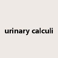urinary calculi是什么意思