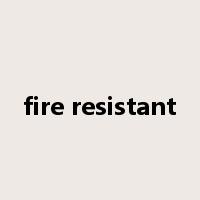 fire resistant是什么意思