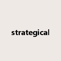 strategical是什么意思
