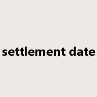 settlement date是什么意思