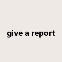 give a report是什么意思