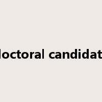 doctoral candidate是什么意思