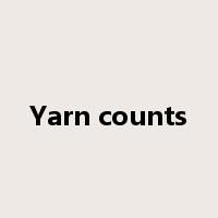 Yarn counts是什么意思