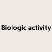 Biologic activity是什么意思