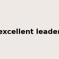 excellent leader是什么意思