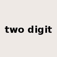 two digit是什么意思