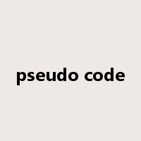 pseudo code是什么意思