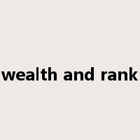 wealth and rank是什么意思