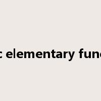 basic elementary function是什么意思
