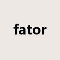 fator是什么意思