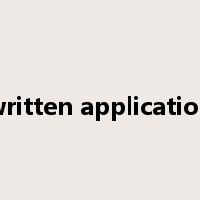 written application是什么意思