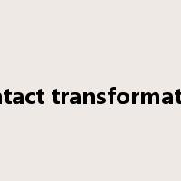 contact transformation是什么意思