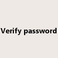 Verify password是什么意思