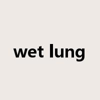 wet lung是什么意思