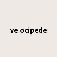 velocipede是什么意思