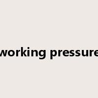working pressure是什么意思