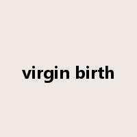 virgin birth是什么意思