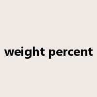 weight percent是什么意思