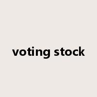 voting stock是什么意思