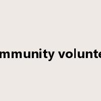 community volunteer是什么意思