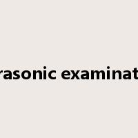 ultrasonic examination是什么意思