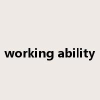 working ability是什么意思