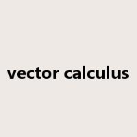 vector calculus是什么意思