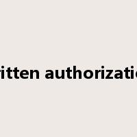 written authorization是什么意思