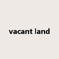 vacant land是什么意思