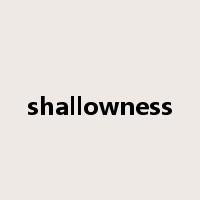 shallowness是什么意思