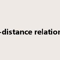 long-distance relationship是什么意思