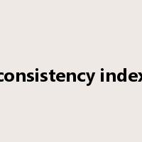 consistency index是什么意思
