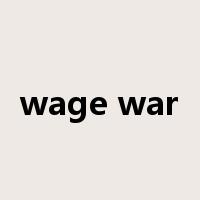 wage war是什么意思