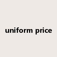 uniform price是什么意思
