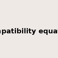 compatibility equation是什么意思