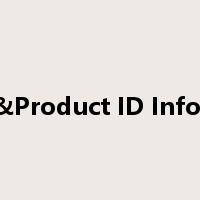 Vendor&Product ID Information是什么意思
