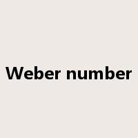 Weber number是什么意思