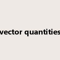 vector quantities是什么意思