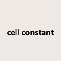 cell constant是什么意思