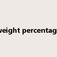 weight percentage是什么意思