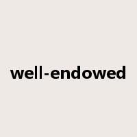 well-endowed是什么意思