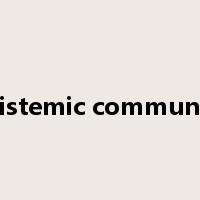 epistemic community是什么意思