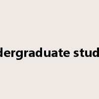 undergraduate student是什么意思