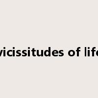 vicissitudes of life是什么意思